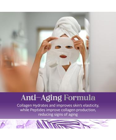 Envy Collagen & Peptides Sheet Mask - Dermatologist Tested Hydrating & Anti-Aging - Reduces Acne Scars & Sun Damage - Korean Skin Care for All Skin Types (5 Masks - Buy Online on GoSupps.com