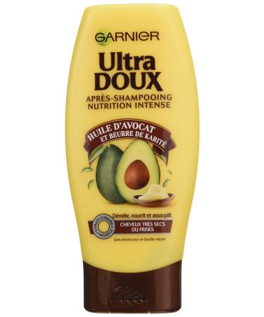 Garnier Ultra Doux Conditioner for Very Dry/Frizzy Hair Avocado Oil/Shea Butter 200 ml - Pack of 3
