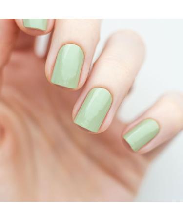 Avoa Beauty Nail Film - Its a Match (A)! | Pastel Olive Green Monochrome Design | 16 Long-Lasting Self-Adhesive Nail Wraps - Buy Online on GoSupps.com