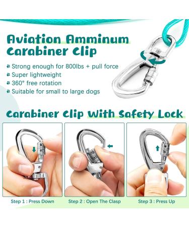 Durable 25ft Dog Runner Cable Ties | 7.6m Leash for Large Dogs | Shock-Damping Spring | Ideal for Courtyards & Camping - Buy Online on GoSupps.com