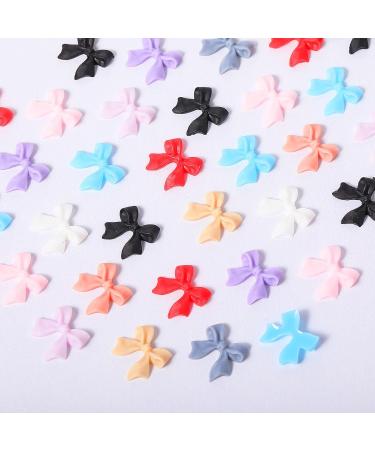 100PCS 3D Bow Nail Charms | Multicolor Acrylic Rhinestones for DIY Nail Art | Cute Decorations for Women & Girls - Buy Online on GoSupps.com