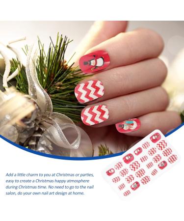 minkissy Adhesive Manicure Favors Supplies False Tips Winter Press Decor Women Fashion Kits Diy Nail with Xmas Nails Short Girls Tabs Snowflake Fingernail Party Full Fake Cover for Decals - Buy Online on GoSupps.com