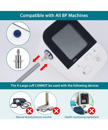 Extra Large Blood Pressure Cuff XXL for Omron BP Meter - Compatible & Adjustable 9-20.5 Inches (22-52cm - Buy Online on GoSupps.com