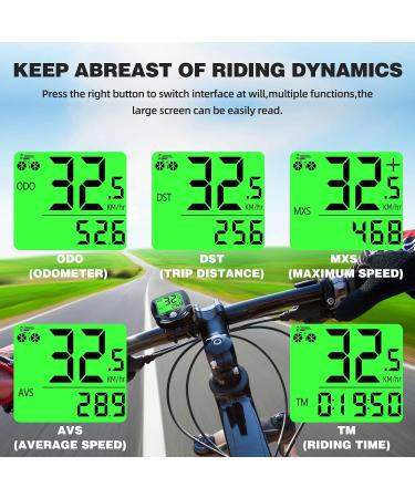 SPGOOD Wireless Bicycle Computer - 19 Functions IP54 Waterproof Backlit Speedometer Automatic Start/Stop Black - Buy Online on GoSupps.com