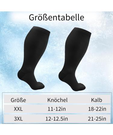 Miniclos Compression Stockings for Thick Calves - Optimal Fit & Comfort for Travel Sports | Plus Size XXL-3XL - Buy Online on GoSupps.com