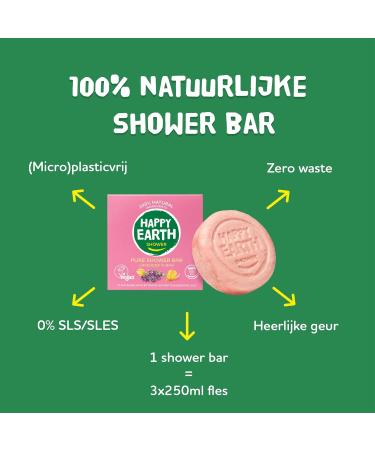 Happy Earth Shower bar For Women and Men Shower soap block 100 Natural Ingredients & Vegan Jasmine Ho Wood 90 gr Jasmine - Buy Online on GoSupps.com