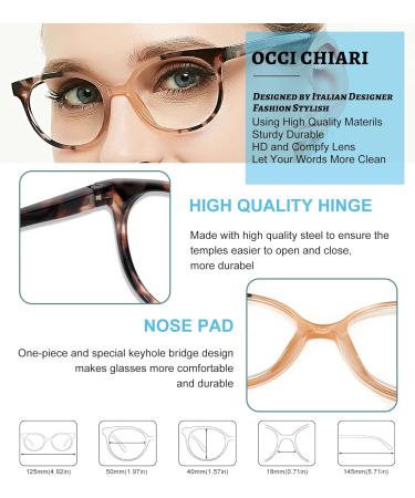OCCI CHIARI Bifocal Reading Glasses for Women - Blue Light Blocking Clear Top Stylish & Affordable - Available in 1.0 to 3.5 (200+ Brown - Buy Online on GoSupps.com