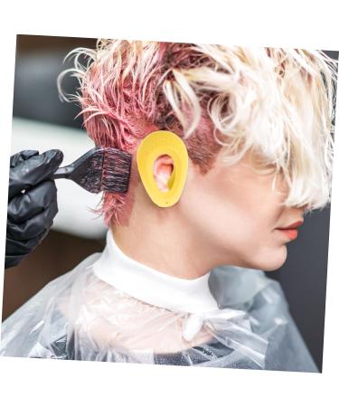 Mobestech Ear Covers 2 Pairs Heat Protection Hair Dyeing Supplies Hair Dyeing Accessories Hair Coloring Products Ear Men and Women Silica Gel Hairdressing Ear Cover Yellow 7.5x5cm - Buy Online on GoSupps.com