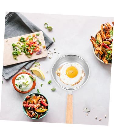 Zerodeko Stainless Steel Pot Griddle Egg Pan Frying Pan Kitchen Egg Cooker Fry Pan for Eggs Kitchen Pan Honeycomb Skillet Household Skillet Wood Non Stick Cooking Utensils - Buy Online on GoSupps.com