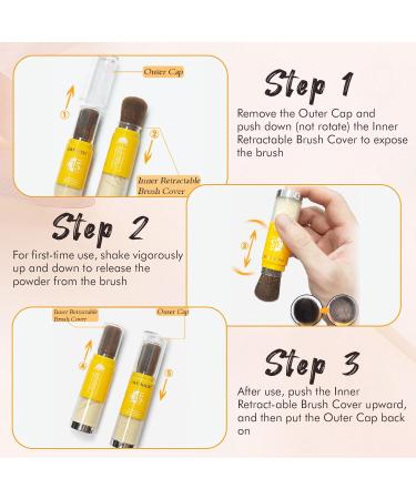 2 IN 1 Powder Sunscreen For Face SPF 35 Oil Control Lightweight Matte Finish Mineral Sunscreen Setting Powder For All Skin 03-Light - Buy Online on GoSupps.com