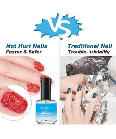 Buy Gel Nail Polish Remover 2 Pack - Non-Irritating Ultra-Powerful with Cuticle Pusher & Scraper | International Shipping Available - Buy Online on GoSupps.com