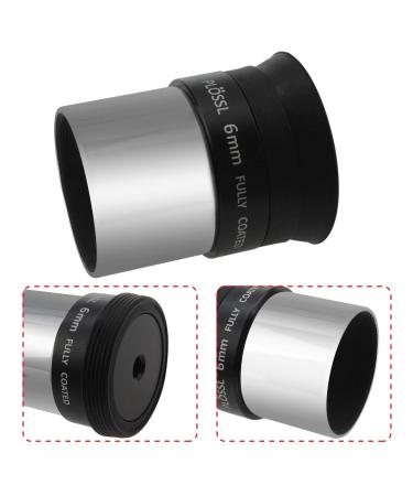 Astromania 1.25" 6mm Plossl Telescope Eyepiece - 4-Element Plossl Design - Threaded for Standard 1.25inch Astronomy Filters