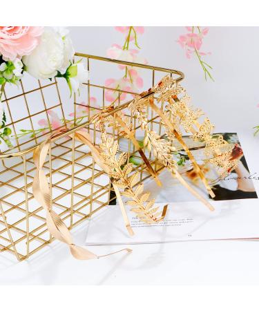 TOBATOBA Gold Headbands for Women - 4Pcs Metal Leaf & Butterfly Greek Headband Set for Halloween, Parties & Weddings - Buy Online on GoSupps.com