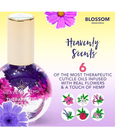 Blossom Heavenly Hemp Lavender Cuticle Oil - Hydrating, Moisturizing, Strengthening - Made in USA - 0.42 fl oz - Buy Online on GoSupps.com