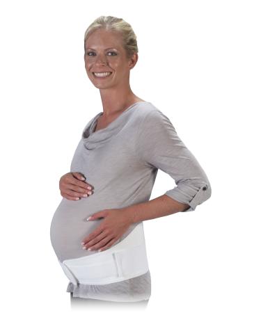 8 Inch Woven Maternity Support White Medium