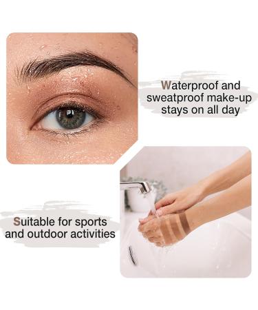 Eyebrow Powder Palette Set - 12 Colors Mascara & Stencils for Perfect Natural Brows | Shop Internationally - Buy Online on GoSupps.com