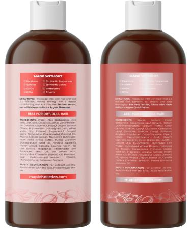 Argan Oil of Morocco Shampoo and Conditioner Set - Sulfate-Free for Color Treated Hair - Volumizing & Hydrating Formula for Men and Women - 2 Piece Set - Buy Online on GoSupps.com