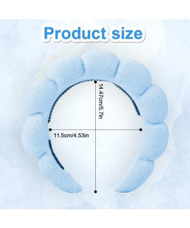 Spa Headband Puffy Soft Facial Makeup Headband for Women Girls Washing Face and Facial Mask (Blue) - Buy Online on GoSupps.com