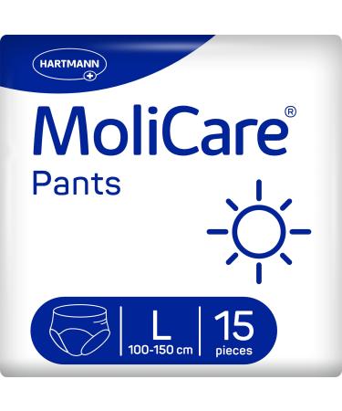 MoliCare Pants Day: Incontinence pants for moderate urinary incontinence size L (100-150) 15 pieces Day L 15 pieces - Buy Online on GoSupps.com