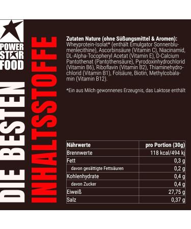  POWERSTAR FOOD Powerstar 100% CFM Whey Isolate 1kg | 96.5% Dry Protein | Protein Powder for Bodybuilding | Made in Germany | High-Dose Protein Powder Made with Pasture-Raised Milk | Natural - Buy Online on GoSupps.com