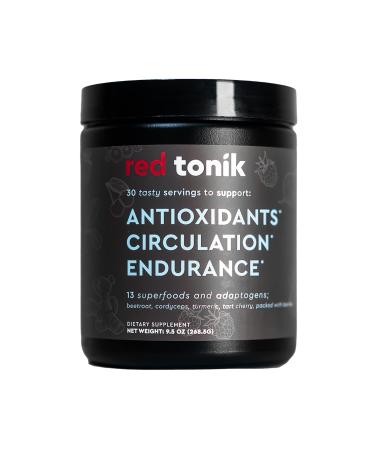 Red Tonik Superfood Powder |Beet Root |Mushroom |Turmeric |Daily Supplement with 13 Superfoods |Vitamins and Minerals |Boost Energy Stamina |Post-Workout Recovery |Berry Flavor
