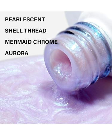 AILLSA Pearl Gel Nail Polish - Chrome Mermaid & Iridescent Shimmer - Soak Off UV Gel for DIY Manicure & Holiday Gifts - 0.27 Fl Oz - Buy Online on GoSupps.com