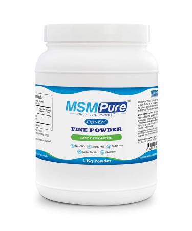 Kala Health MSMPure Fine Powder, 2.2 lb, Fast Dissolving Organic Sulfur Crystals, 99% Pure Distilled MSM Supplement, Made in USA