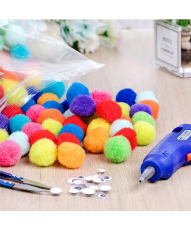 Mr. Pen - 250 Vibrant 1 Inch Pom Poms & 50 Googly Eyes for Crafts - Bulk Colored Puff Balls and Fuzzy Craft Balls - Buy Online on GoSupps.com