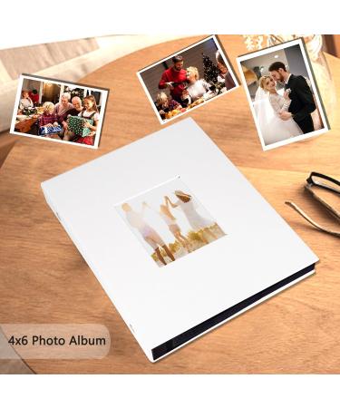 Miaikoe 6x4 Photo Album - 400 Pockets Linen Album for Family Wedding - Holds 400 10x15cm Photos - Large Capacity Slip-in Album (White) - Buy Online on GoSupps.com