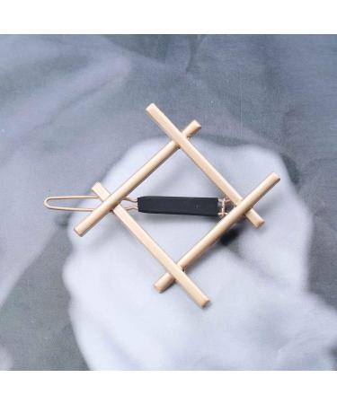 Yheakne Boho Square Hair Clip Gold Hollow Square Hairclips Barrette Vintage Hair Barrette Pins Decorative Bobby Pin Metal Minimalist Hair Accessories for Women and Girls Gifts (Gold) - Buy Online on GoSupps.com