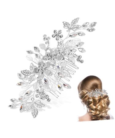 Gogogmee Rhinestone Tuck Comb Rhinestone Pearl Combs Wedding Accessories Bridal Hair Comb Hair Accessories for Women Wedding Bridal Hair Pins Rhinestone Hair Side Combs Gem Side Combs Metal