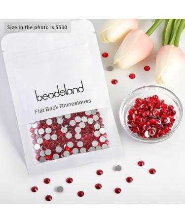 Beadsland 288 Flat Back Rhinestones - Light Red SS30 Nail Crystals (6.4-6.6mm) for Stunning Nail Art | International Shipping Available - Buy Online on GoSupps.com