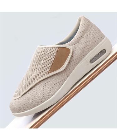 Men's Lightweight Walking Mesh Diabetic Shoes | Breathable Orthopedic Slippers for Elderly | Adjustable Straps | Wide Fit | 6.5 Dark Blue - Buy Online on GoSupps.com