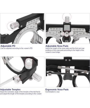 Optical Trial Frame Adjustable Optometry Optical Trial Lens Frame Universal Optometry Test Lens Optical Test Eyepiece for Visual Inspection in Optical Shops Hospitals - Buy Online on GoSupps.com