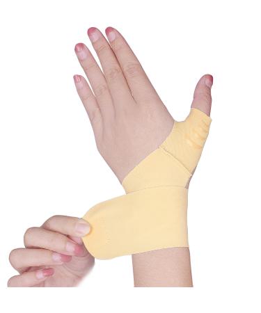 YUNYILAN Thumb Arthritis Wrist Brace Ultra Thin Thumb Arthritis Compression Strap Carpal Tunnel Support for Men and Women Wrist Support Brace for Arthritis Joint Pain Tendonitis Sprains (Left) Skin tone - Left