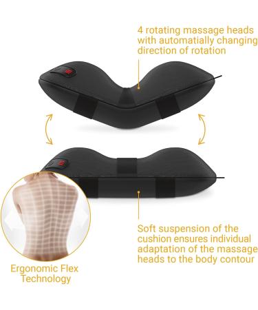 Medisana CL 300 Shiatsu Massage Pillow with Heat - Ergonomic Back & Neck Relief 4 Massage Heads for Shoulders Back & Legs - Buy Online on GoSupps.com