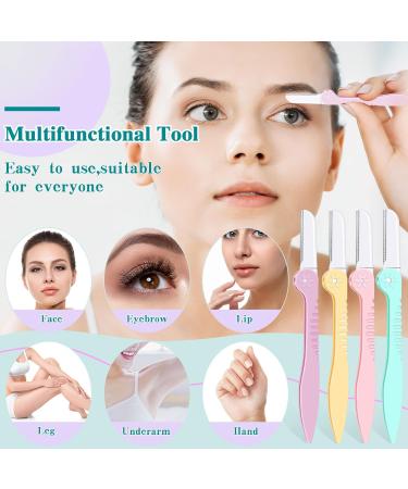 4-Piece Foldable Eyebrow Razor Set for Women & Men | Facial Hair Remover & Shaver - Buy Online on GoSupps.com