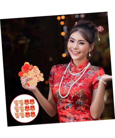 FUNOMOCYA 12pcs 2022 Three-Dimensional Asian red Envelope Bronzing red Envelope Bag Red Envelope Cartoon Lai Si Feng red envelopes Chinese New Year Spring Festival Red Packets Assorted Color 2 12X10X0.1CM - Buy Online on GoSupps.com