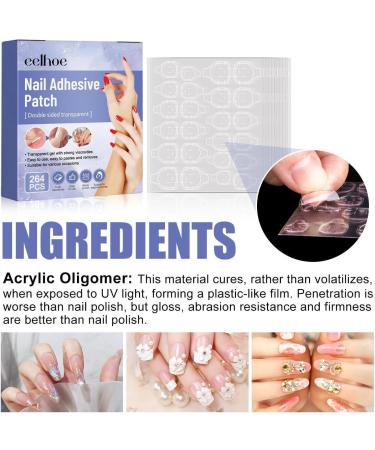 Adhesive Tabs for Nails | 11Sheets Nail Adhesives Breathable for Press on Nails - Jelly Double Sided Nail Adhesive for Press on Nails Rowces - Buy Online on GoSupps.com