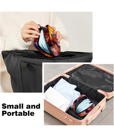 Cosmic Space Galaxy Lion Storage Bag | Portable Sanitary Napkin & Menstrual Cup Holder for Women & Teens - Buy Online on GoSupps.com