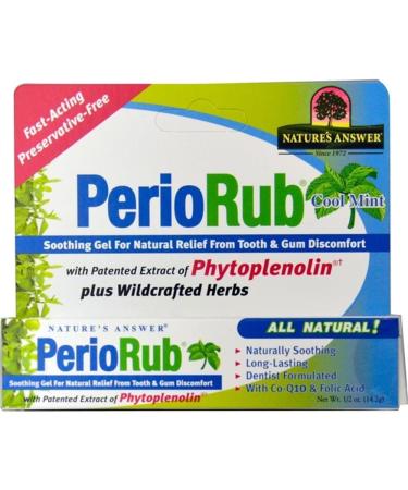 Nature's Answer PerioBriteRub Soothing Gel for Teeth & Gums Cool Mint 0.5 oz (14.2 g)