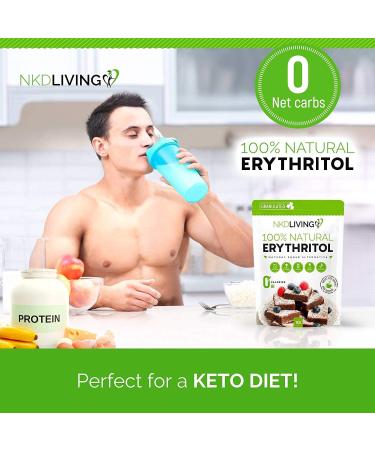 NKD Living 100% Natural Erythritol 1 Kg (2.2 lb) Granulated Zero Calorie Sugar Replacement - Buy Online on GoSupps.com