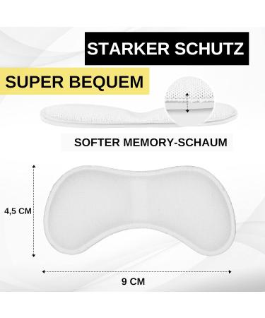 Dupore 20x Premium Heel Cushion Inserts - Self-Adhesive Anti-Slip Protection for High Heels - Comfort Pillow Against Blisters & Friction - Black & White - Buy Online on GoSupps.com