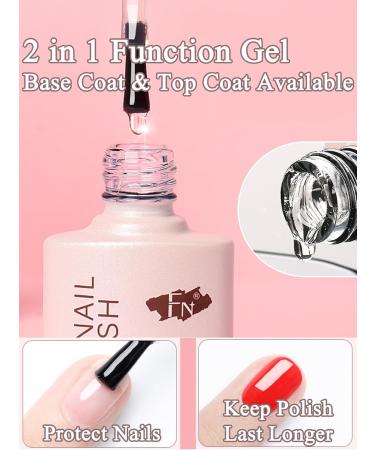 French Manicure Nail Polish Kit Pink and White Gel Nail Polish with Small UV Nail Light French Tip Nail Sticker and Nail Stamper for French Nail Art Design - Buy Online on GoSupps.com
