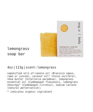 Natural Organic Lemongrass Soap Bar - Face & Body Shea Butter & Coconut Oil 4oz - Buy Online on GoSupps.com