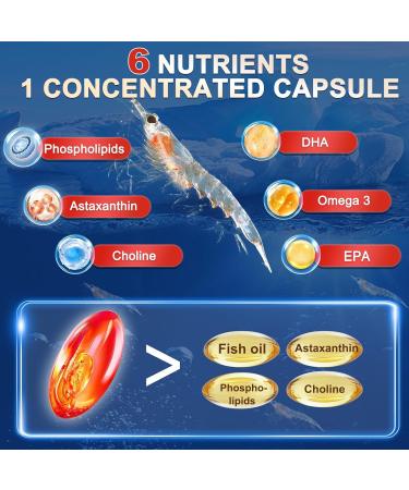 Krill Oil 1200 mg Omega 3 Supplement Krill Oil Omega 3 with High Absorption EPA DHA Astaxanthin & Phospholipids Supports Heart & Joint Health No Fishy Aftertaste - 120 Softgels (60 Servings) 120 Count (Pack of 1) - Buy Online on GoSupps.com