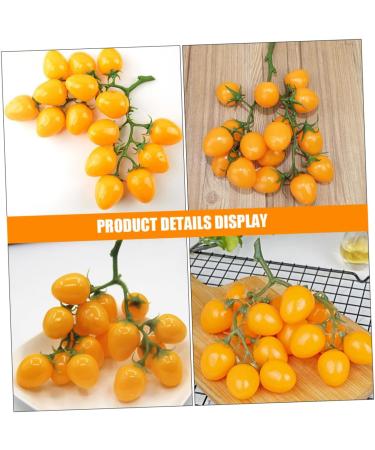 ABOOFAN Faux Fruit Decor Realistic Simulated Small Tomatoes Cherry Home Decor Fruit Home Ornament Party Decor Photography Props Home Supplies Foam Window Early Teaching Aids Yellow 4.00X2.00X2.00CM - Buy Online on GoSupps.com