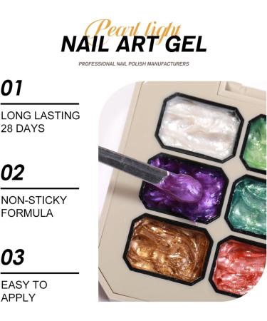 Manolyee Pat Gradient Paint Gels After Palette with 9 Colors Creative Nail Accessories for Manicure Painting Art - Buy Online on GoSupps.com