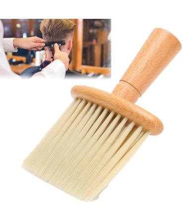 Barber Hair Cutting Brush Nylon Hair Neck Duster Brush for Home Salon Hairdressing Station Use(Beige)