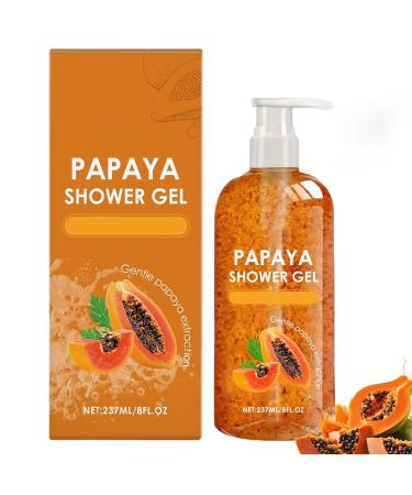 JIAOY Papaya Shower Gel Papaya Peeling Shower Gel Peeling Shower Gel with Organic PApaya Extract Longlasting Nourishing and Moisturizing DUsgel for dark skin for men and women 1 piece 1 piece